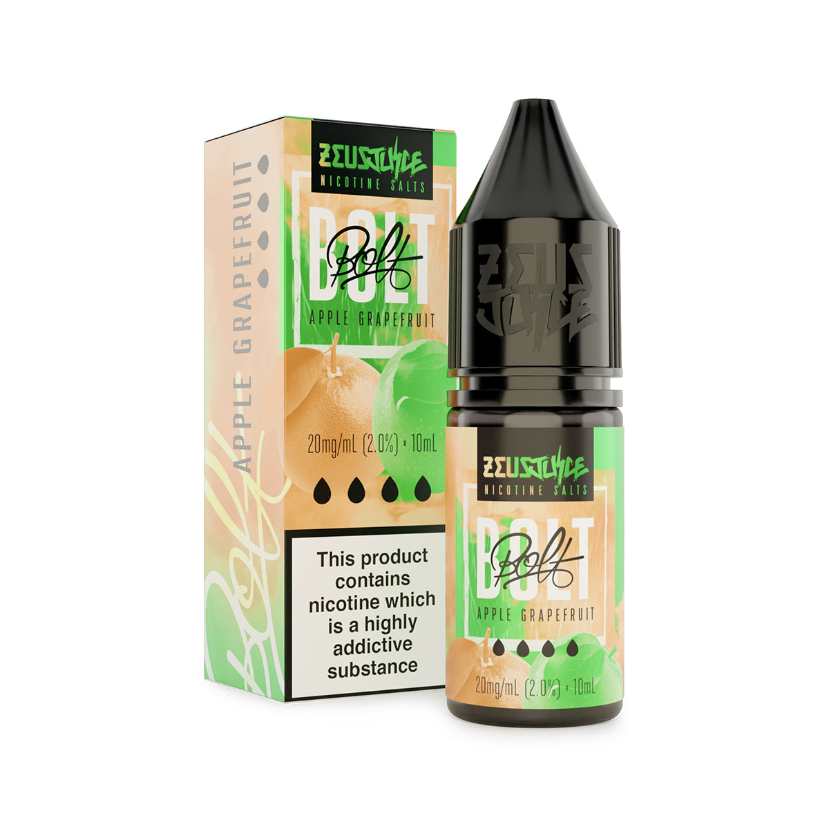 Zeus Juice | BOLT | 10ml Nic Salt | Apple Grapefruit