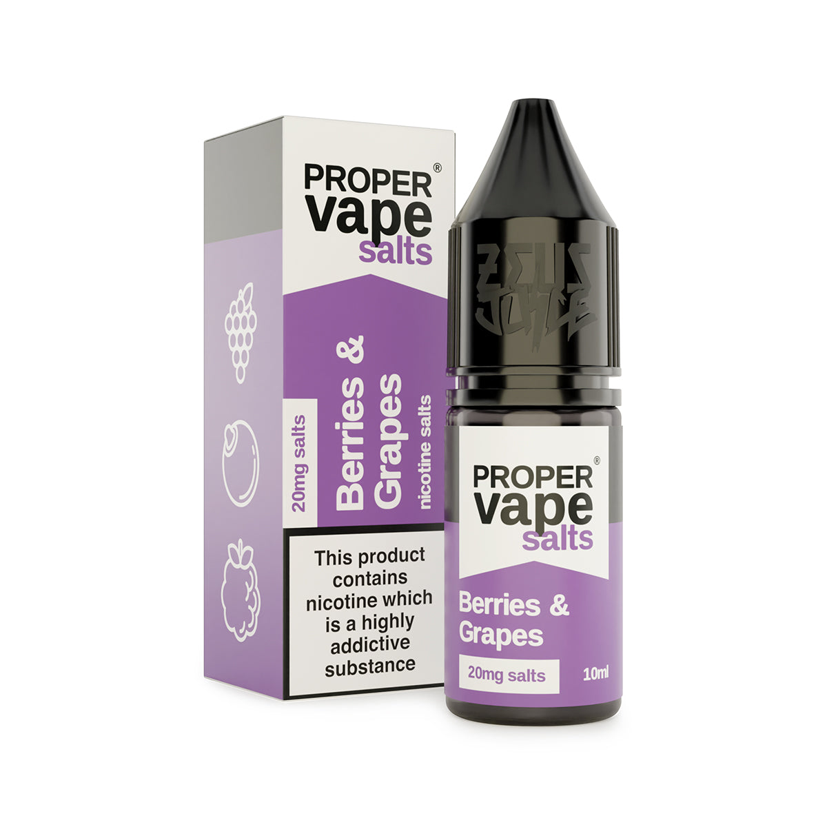 Zeus Juice | PROPER VAPE | 10ml Nic Salt | Berries & Grape