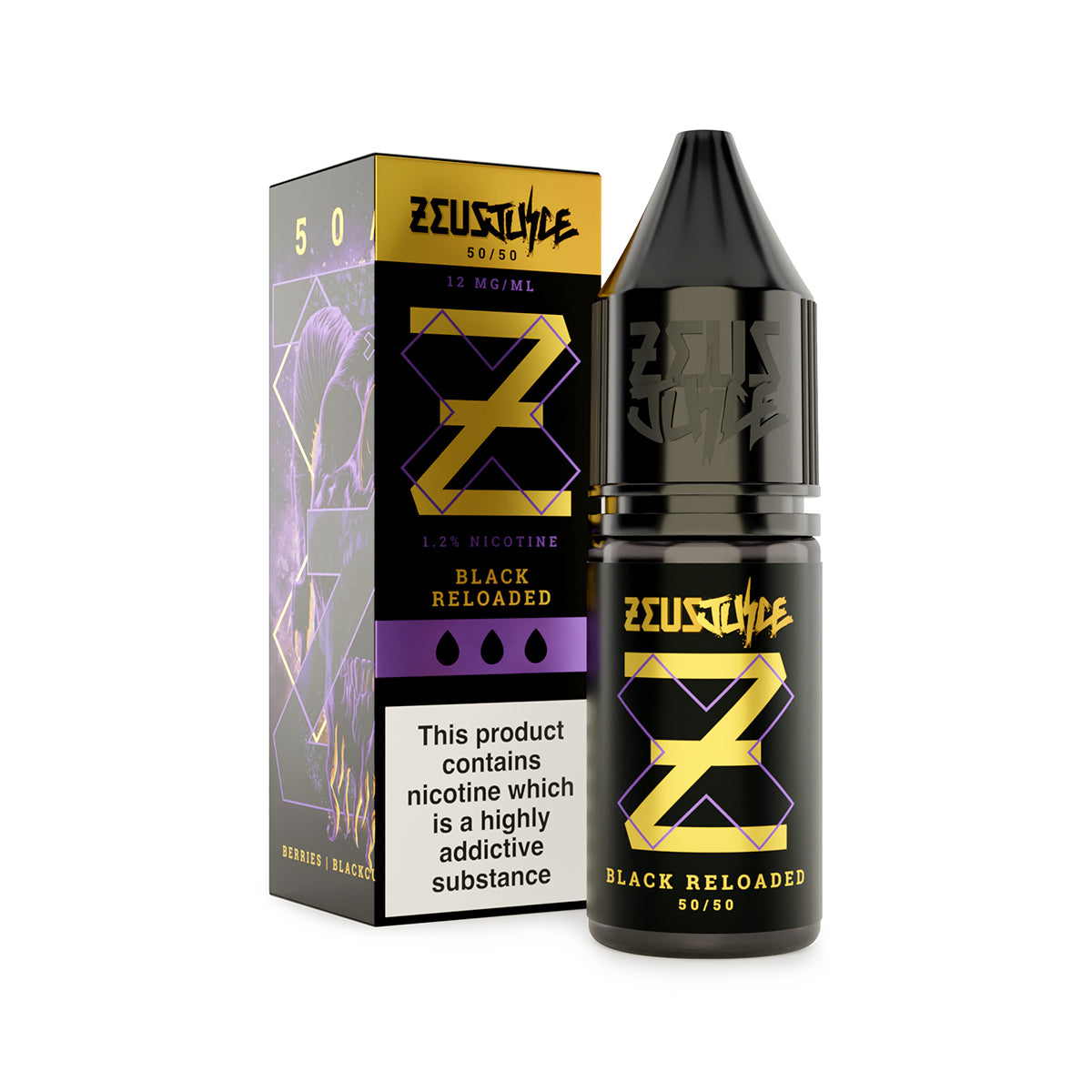 Zeus Juice | 10ml 50/50 Freebase | The Black Reloaded