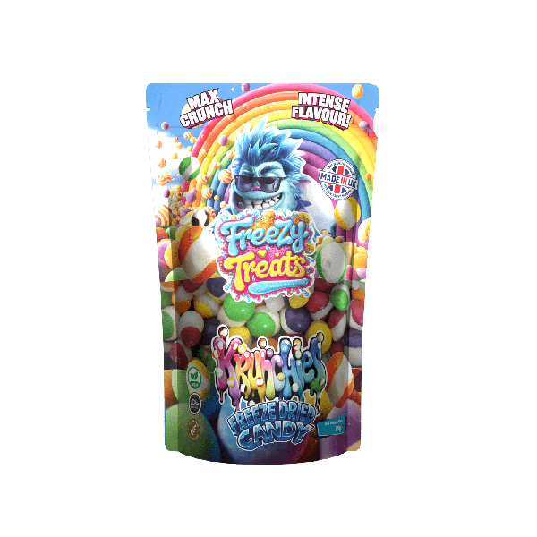 Freezy Treats | Freeze Dried Candy Sweets | 1 x Single Bag | KRUNCHIES RAINBOW CANDY