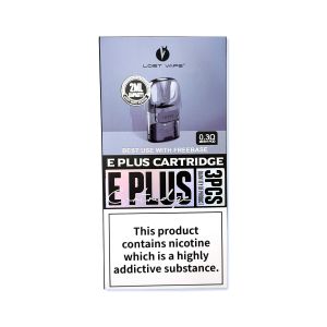 Lost Vape | E PLUS Replacement Pod Cartridge | Pack of 3 | 0.3 Ohm Coil Installed