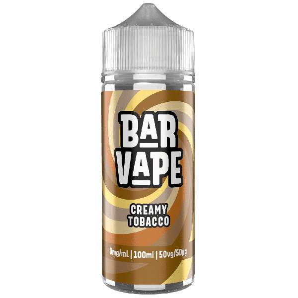 Bar Vape | 100ml Shortfill E-Liquids | 0mg | 50/50 VG/PG | Creamy Tobacco