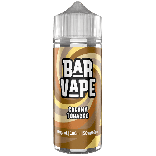 Bar Vape | 100ml Shortfill E-Liquids | 0mg | 50/50 VG/PG | Creamy Tobacco