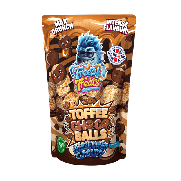 Freezy Treats | Freeze Dried Candy Sweets | 1 x Single Bag | TOFFEE CHOCO BALLS