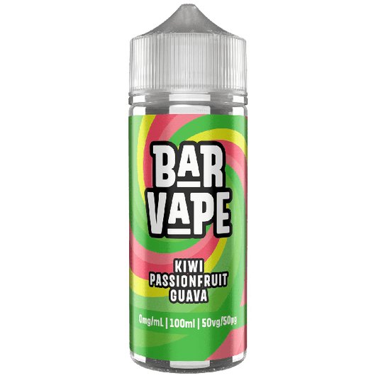 Bar Vape | 100ml Shortfill E-Liquids | 0mg | 50/50 VG/PG | Kiwi Passionfruit Guava