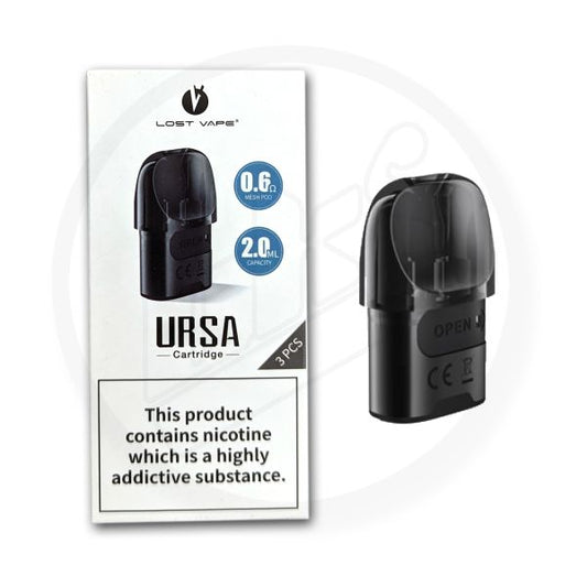 Lost Vape | Ursa Nano / Nano Pro Replacement Pods | New V2 Edition | Pack of 3 | 0.6 Ohm Coil Installed