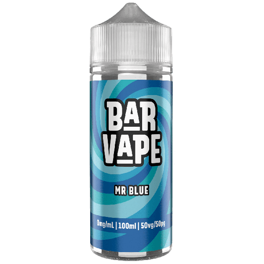 Bar Vape | 100ml Shortfill E-Liquids | 0mg | 50/50 VG/PG | Mr Blue