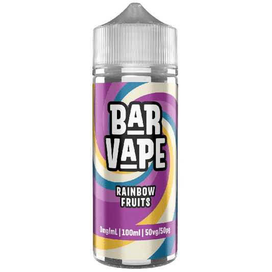 Bar Vape | 100ml Shortfill E-Liquids | 0mg | 50/50 VG/PG | Rainbow Fruits