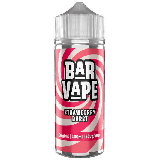 Bar Vape | 100ml Shortfill E-Liquids | 0mg | 50/50 VG/PG | Strawberry Burst