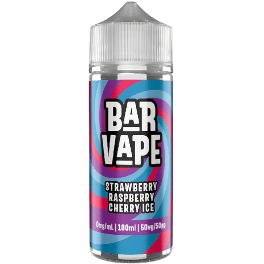 Bar Vape | 100ml Shortfill E-Liquids | 0mg | 50/50 VG/PG | Strawberry Raspberry Cherry