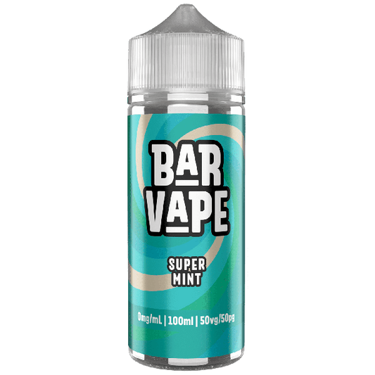 Bar Vape | 100ml Shortfill E-Liquids | 0mg | 50/50 VG/PG | Super Mint